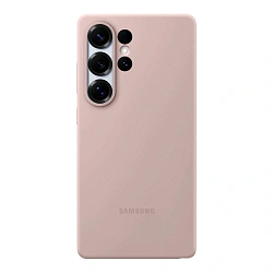 Клип-кейс (накладка) Silicone cover закрытый для Samsung Galaxy S25 Ultra силикон, пудровый