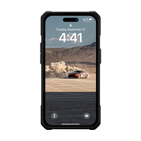 Клип-кейс (накладка) UAG Monarch для Apple iPhone 14 Pro поликарбонат, карбон, чёрный - 3