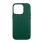Клип-кейс (накладка) Leather Case MagSafe для Apple iPhone 16 Pro кожа, тёмно-зелёный