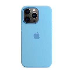 Клип-кейс (накладка) Apple Silicone Case аналог для Apple iPhone 13 Pro силикон, ярко-голубой