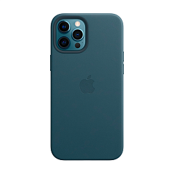 Клип-кейс (накладка) Apple Leather Case MagSafe для Apple iPhone 12 Pro Max кожа, Baltic Blue