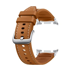 Ремешок Hybrid для Samsung Galaxy Watch 8/8 Classic кожа коричневый