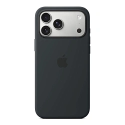 Клип-кейс (накладка) Silicone Case MagSafe для Apple iPhone 17 Pro Max силикон, чёрный