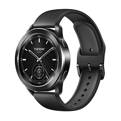 Умные часы Xiaomi Watch S3 чёрный (чёрный ремешок)