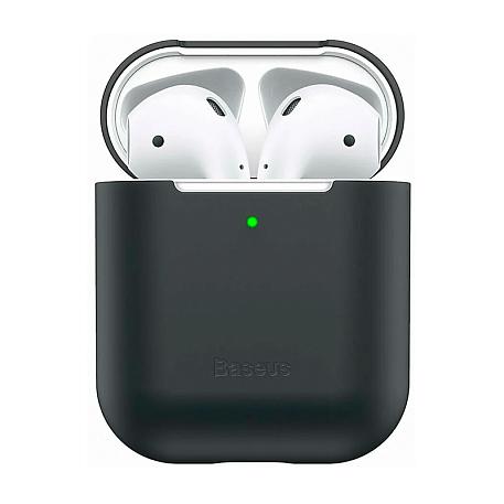 Кобура Baseus Ultrathin Series для Apple AirPods 2018 / 2019 силикон, чёрный - 2