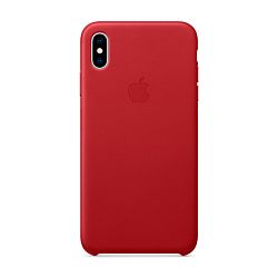 Клип-кейс (накладка) Apple Leather Case для Apple iPhone Xs Max кожа, Red