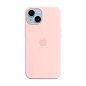 Клип-кейс (накладка) Silicone Case MagSafe для Apple iPhone 14 силикон, бледно-розовый