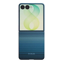 Клип-кейс (накладка) Pitaka Ultra-Slim Case для Samsung Galaxy Z Flip8 кевлар (арамид), "восход луны" (FMFLIP8)