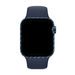 Чехол-бампер K-DOO Kevlar для Apple Watch 44mm кевлар (арамид), чёрно-синий (полоска)