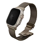 Миланский сетчатый браслет UNIQ Dante Pro для Apple Watch 44 / 45 / 46 / 49mm сталь золотой