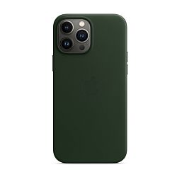 Клип-кейс (накладка) Apple Leather Case MagSafe для Apple iPhone 13 Pro Max кожа, Sequoia Green