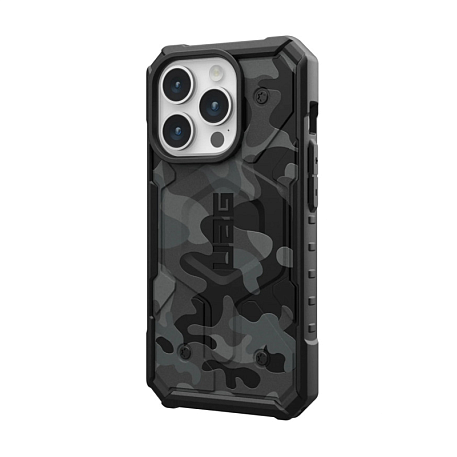 Клип-кейс (накладка) UAG Pathfinder SE Magsafe для Apple iPhone 15 Pro Max полиуретан, поликарбонат, чёрный камуфляж - 2