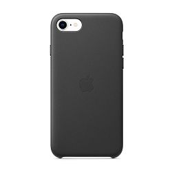 Клип-кейс (накладка) Apple Leather Case для Apple iPhone SE 2020 / 2022 кожа, Black