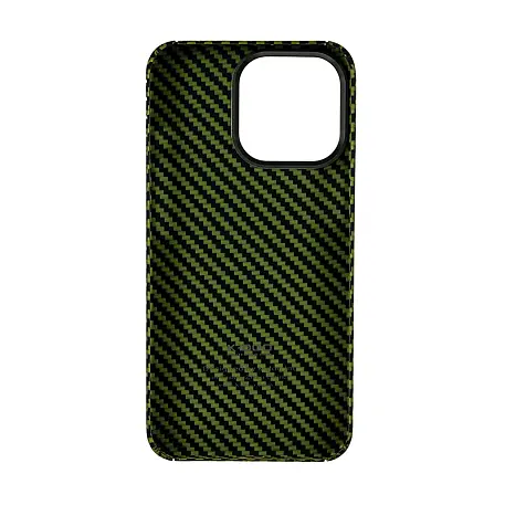 Клип-кейс (накладка) K-DOO Kevlar для Apple iPhone 13 Pro (Уценка) чёрно-зелёный (полоска) (хорошее состояние, потёртости на корпусе) - 2