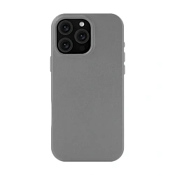 Клип-кейс (накладка) uBear Capital Leather Case для Apple iPhone 16 Pro кожа, серый
