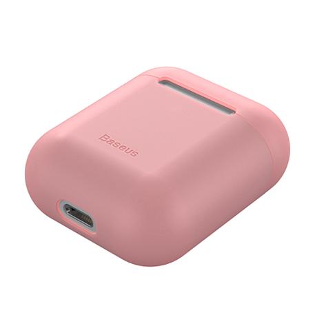 Кобура Baseus Ultrathin Series для Apple AirPods 2018 / 2019 силикон, розовый - 3