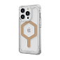 Клип-кейс (накладка) UAG Plyo Magsafe для Apple iPhone 15 Pro (Уценка) прозрачный золотой (хорошее состояние, потертости) - 2