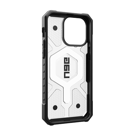Клип-кейс (накладка) UAG Pathfinder Magsafe для Apple iPhone 15 Pro Max поликарбонат, прозрачный (Ice) - 3