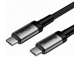 Дата-кабель Baseus Cafule PD3.1 Type-C to Type-C 1 м, чёрный с серым