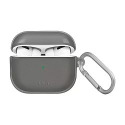 Кобура UNIQ Glase для Apple AirPods 3 термополиуретан, затемнённый