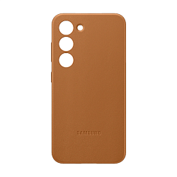 Клип-кейс (накладка) Samsung Leather Case для Samsung Galaxy S23 поликарбонат, кожа, песочно-бежевый