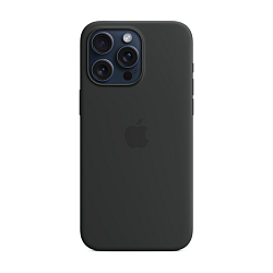 Клип-кейс (накладка) Silicone Case для Apple iPhone 15 Pro Max силикон, чёрный