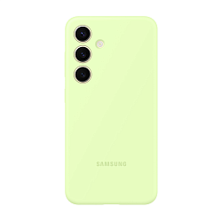 Клип-кейс (накладка) Samsung Silicone Case для Samsung Galaxy S24 поликарбонат, силикон, лаймовый