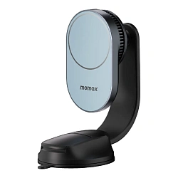 Автомобильный держатель магнитный Momax 25W 1-Move Q.Mag  с беспроводной зарядкой (зажим) чёрный