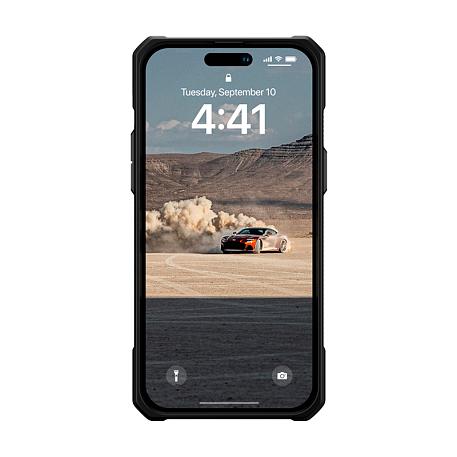 Клип-кейс (накладка) UAG Monarch для Apple iPhone 14 Pro Max поликарбонат, кожа, тёмно-синий - 3
