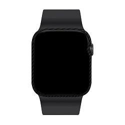 Чехол-бампер Pitaka AirCase для Apple Watch Series 7 / 8 / 9 45mm кевлар (арамид), чёрно-серый (полоска)