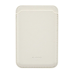 Кардхолдер K-DOO Mag Leather Wallet для Apple iPhone кожа, белый