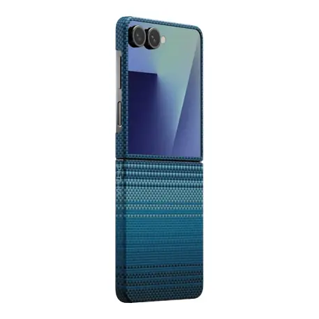 Клип-кейс (накладка) Pitaka Ultra-Slim Case для Samsung Galaxy Z Flip 7 кевлар (арамид), "восход луны" (FMFLIP7) - 2