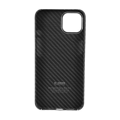 Клип-кейс (накладка) K-DOO Kevlar для Apple iPhone 14 Pro кевлар, чёрно-серый (полоска) - 2