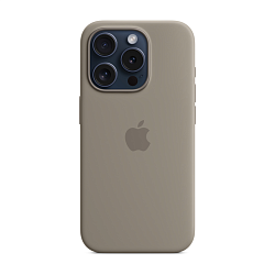 Клип-кейс (накладка) Silicone Case для Apple iPhone 15 Pro силикон, пудровый