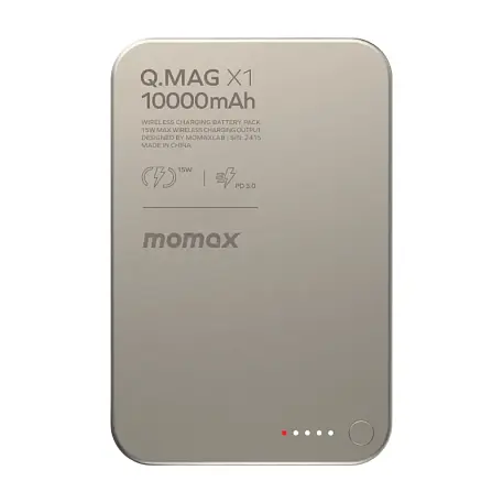 Внешний аккумулятор с беспроводной зарядкой Momax Q.Mag X1 10000 мАч 20 Вт титановый - 2