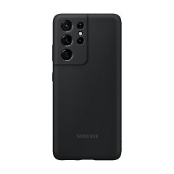 Клип-кейс (накладка) Samsung Silicone cover для Samsung Galaxy S21 Ultra полиуретан, поликарбонат, чёрный