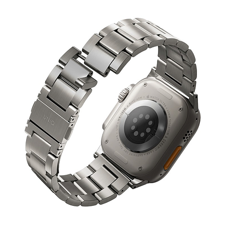 Блочный браслет UNIQ Osta для Apple Watch 44 / 45 / 46 / 49mm сталь серебристый - 2
