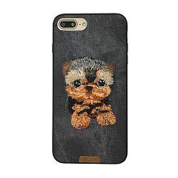 Клип-кейс (накладка) Nimmy для Apple iPhone 7 Plus / 8 Plus текстиль, серый с собакой