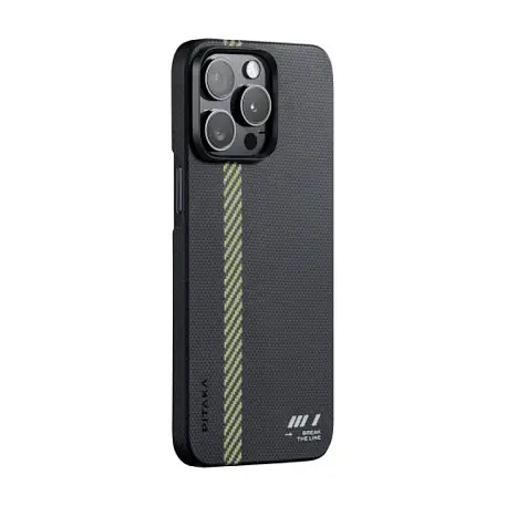 Клип-кейс (накладка) Pitaka Fusion Weaving MagEZ Case 5 для Apple iPhone 15 Pro Max кевлар (арамид), "разрыв линии" - 2