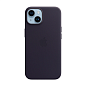 Клип-кейс (накладка) Leather Case MagSafe для Apple iPhone 14 кожа, тёмно-фиолетовый