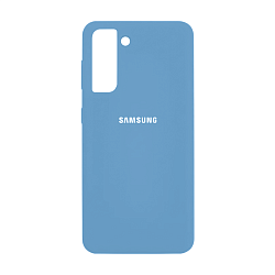 Клип-кейс (накладка) Silicone cover закрытый для Samsung Galaxy S21 FE силикон, голубой