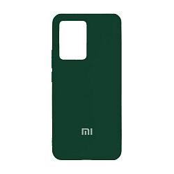 Клип-кейс (накладка) Silicone cover закрытый для Xiaomi 11T / 11T Pro силикон, тёмно-зелёный