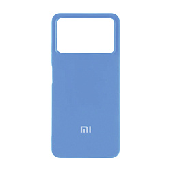 Клип-кейс (накладка) Silicone cover закрытый для Xiaomi Poco X4 Pro силикон, голубой