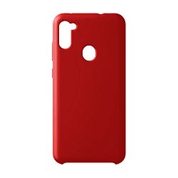 Клип-кейс (накладка) Silicone cover для Samsung Galaxy A11 / M11 силикон, красный