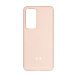 Клип-кейс (накладка) Silicone cover закрытый для Xiaomi 12 Pro силикон, пудровый