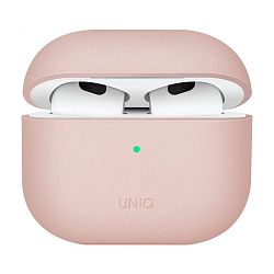 Кобура UNIQ Lino для Apple AirPods 3 поликарбонат, силикон, пудровый