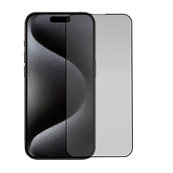 Защитное стекло Mocoll Kyanite Series Privacy 2.5D для Apple iPhone 15 / 16, черная рамка