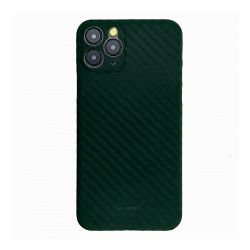 Клип-кейс (накладка) K-DOO Air Carbon для Apple iPhone 11 Pro карбон, тёмно-зелёный