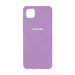 Клип-кейс (накладка) Silicone cover закрытый для Samsung Galaxy A03 силикон, лавандовый