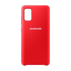 Клип-кейс (накладка) Silicone cover для Samsung Galaxy A41 силикон, красный